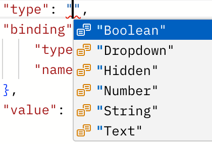 Editing the value of the `type` attribute with Ctrl+Space