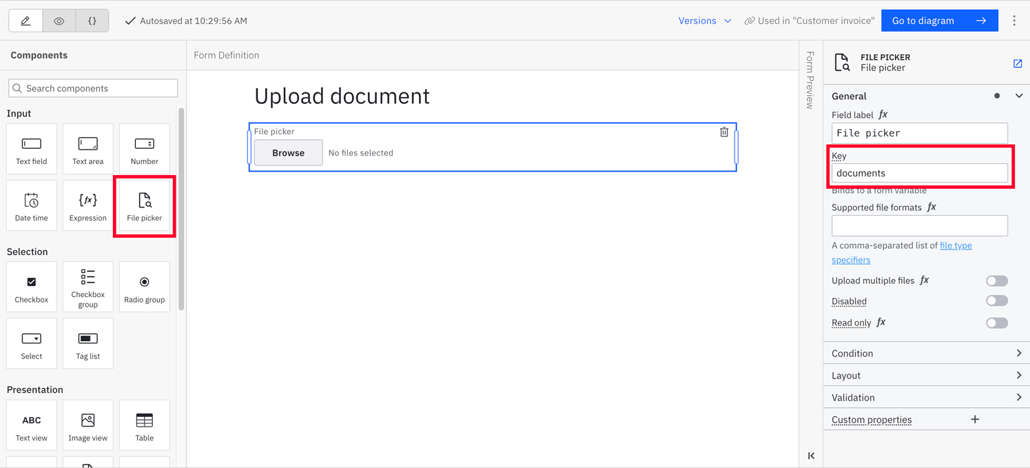 The Filepicker element