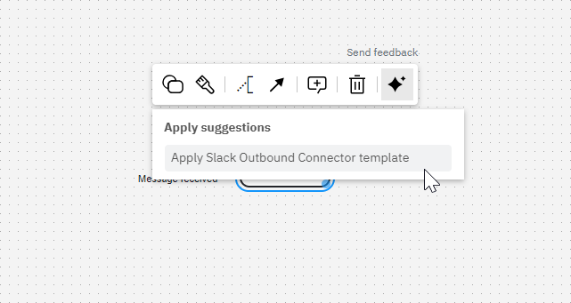 suggestion to apply a Slack outbound connector template