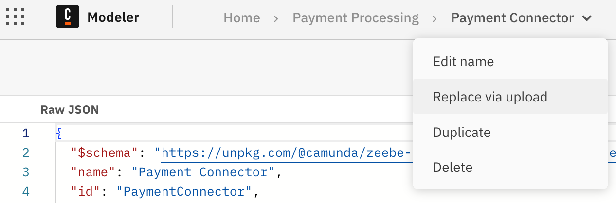 Updating a template via file upload