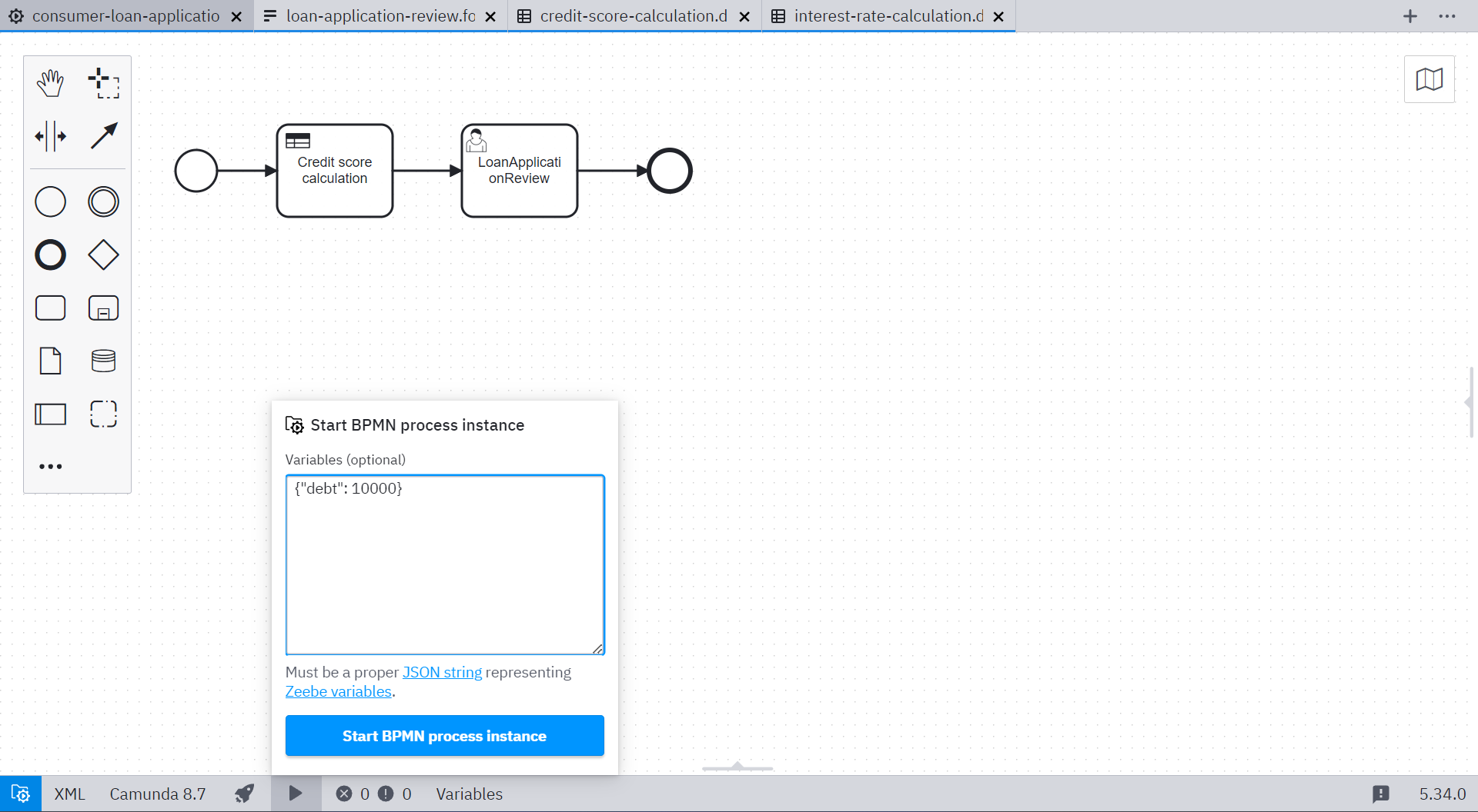 Starting an instance of a main process