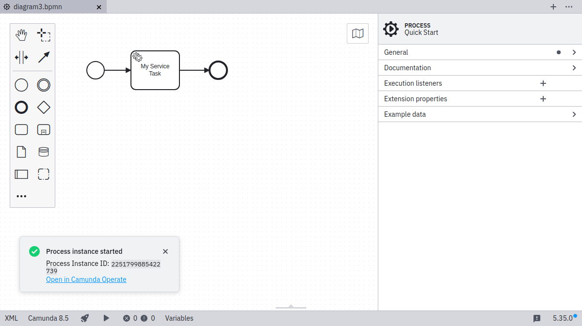 start instance successful